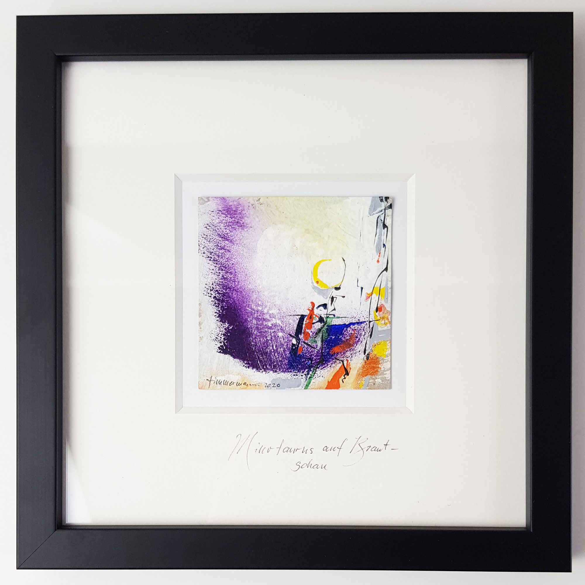 Minotaurus auf Brautschau (Miniatur-Gemälde)