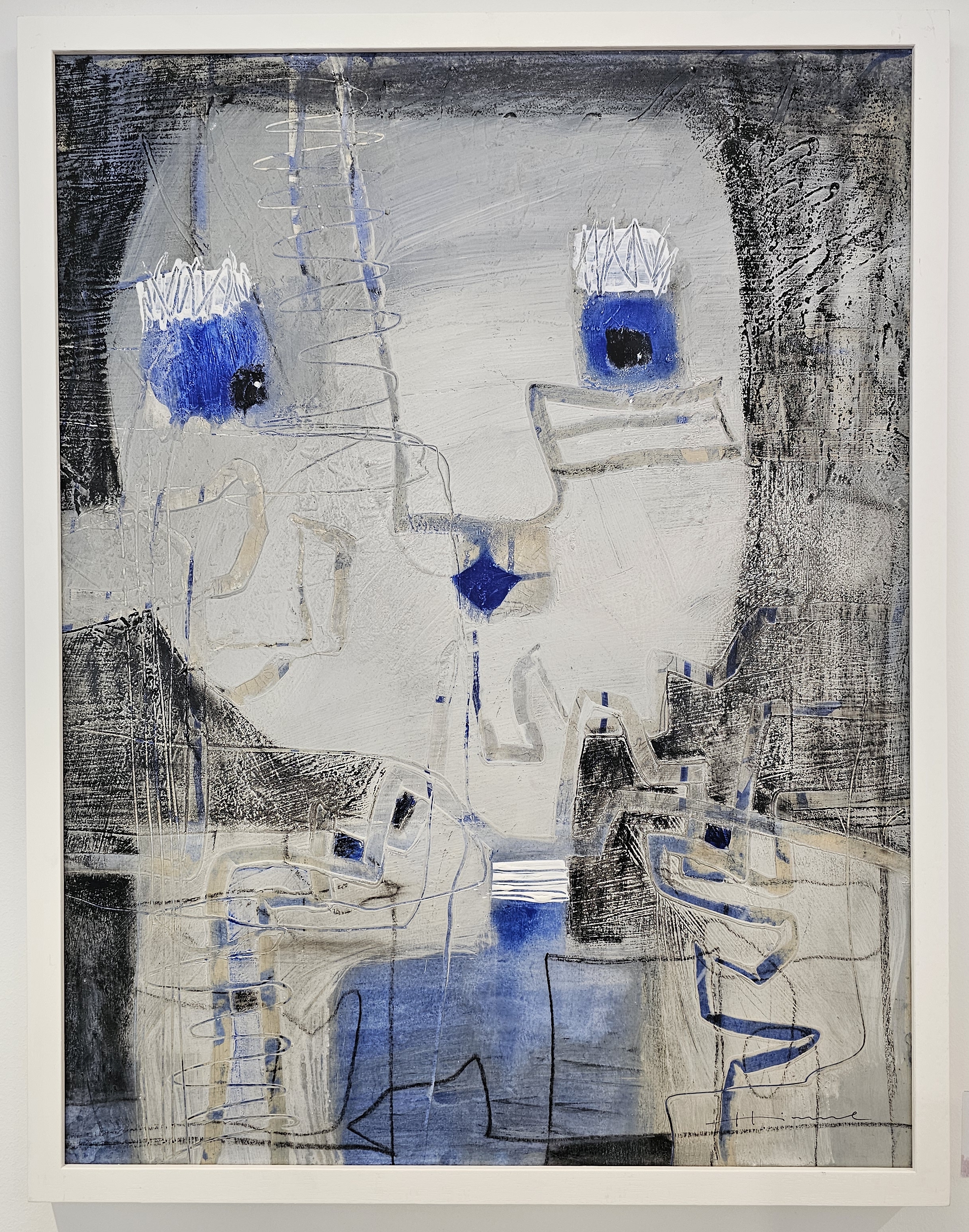 Kopf abstrakt blau